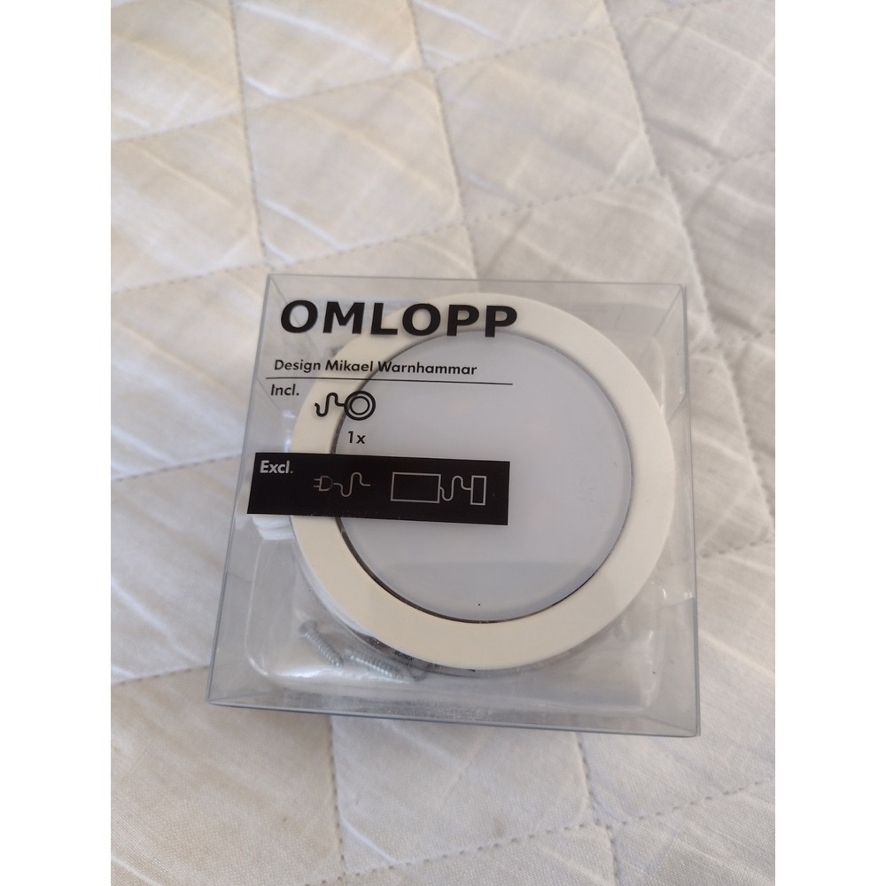 NEW IKEA OMLOPP 902.883.42 LED Spotlight  White Bezel, Warm White